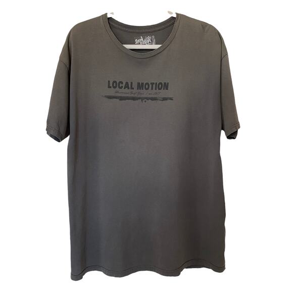 Men's Local Motion Short Sleeve T-Shirt Tagless 100% Cotton Size Large - Picture 1 of 9